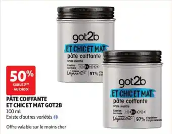 Got2b pâte coiffante et chic et mat