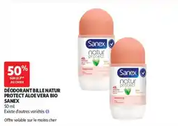 Auchan Sanex déodorant bille natur protect aloe vera bio offre