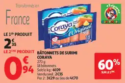 Auchan Coraya Bâtonnets de surimi offre