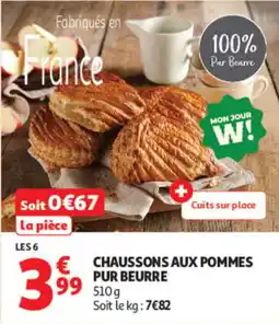 Auchan CHAUSSONS AUX POMMES PUR BEURRE offre