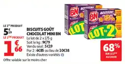Auchan Mini BN Biscuits goût chocolat offre