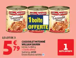 Auchan William SAURIN Cassoulet Mitonné offre