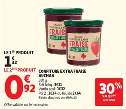 Auchan Auchan Confiture Extra Fraise offre