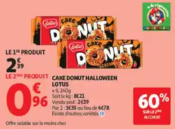 Auchan Lotus Cake Donut Halloween offre