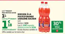 Auchan AUCHAN Boisson à la pulpe d'orange sanguine offre