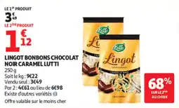 Auchan Lutti Lingot Bonbons Chocolat Noir Caramel offre