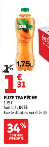 Auchan fuze tea pêche offre