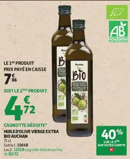 Auchan Auchan Huile d'olive vierge extra bio offre