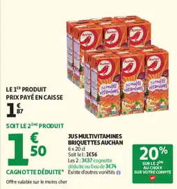 Auchan Auchan Jus multivitamines offre