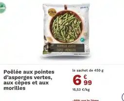 Picard Picard Poêlée aux pointes d'asperges vertes, aux cèpes et aux morilles offre