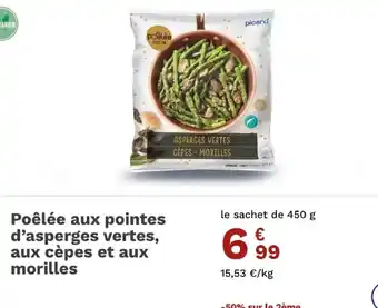 Picard Poêlée aux pointes d'asperges vertes, aux cèpes et aux morilles