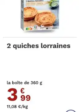 Picard Picoerd 2 Quiches lorraines offre