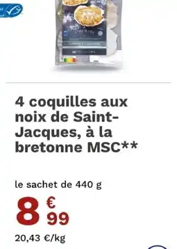 Picard Coquilles aux noix de Saint-Jacques offre