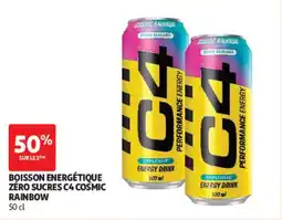 Auchan C4 boisson energetique zero sucres c4 cosmic rainbow offre