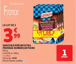 Auchan Lustucru Gnocchi à Poêler Extra Fromage Jambon offre