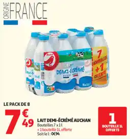 Auchan Auchan Lait demi-écrémé offre