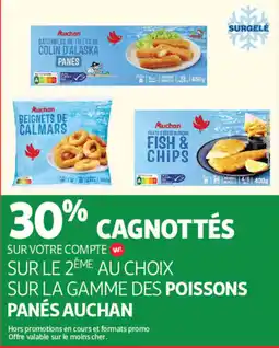 Auchan Auchan Bâtonnets de filets de colin d'Alaska panés offre