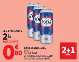 Auchan 1664 Bière blonde offre