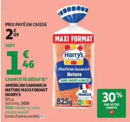 Auchan Harrys American Sandwich Nature offre