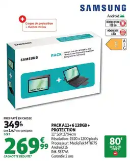 Auchan SAMSUNG PACK A11+ 6 128GB + PROTECTION offre