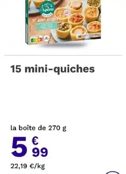 Picard L'Apero 15 mini-quiches offre