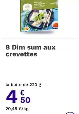 Picard picard 8 Dim sum aux crevettes offre