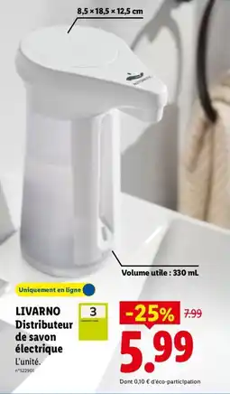 Lidl LIVARNO Distributeur de savon électrique offre