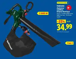 Lidl PARKSIDE Aspirateur souffleur broyeur électrique offre