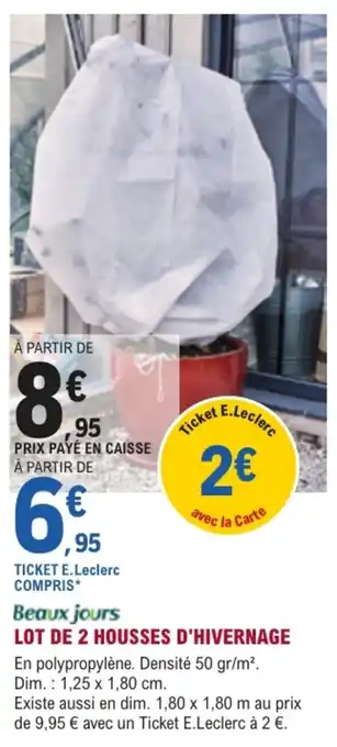 Beaux jours Housse d'hivernage