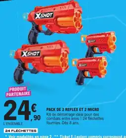E.Leclerc XSHOT Pack de 2 Reflex et 2 Micro offre