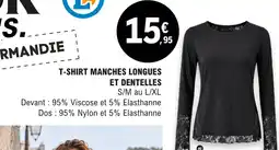 E.Leclerc T-shirt manches longues et dentelles offre