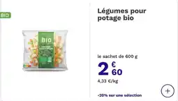 Picard LE BIO Légumes pour potage offre