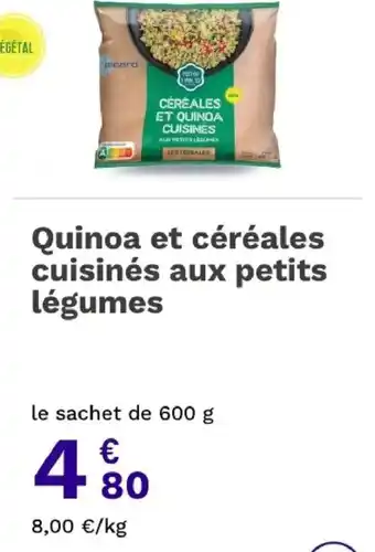 Picard Quinoa et céréales cuisinés aux petits légumes