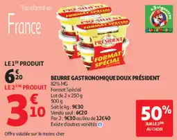 Auchan PRÉSIDENT BEURRE GASTRONOMIQUE DOUX offre