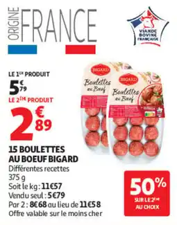 Auchan BIGARD Boulettes au Bœuf offre