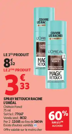 Auchan L'ORÉAL SPRAY RETOUCH RACINE offre
