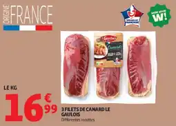 Auchan Le Gaulois 3 filets de canard offre