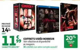 Auchan COFFRETS VIDÉO HORREUR offre