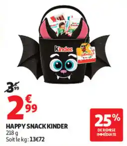 Auchan Kinder HAPPY SNACK offre