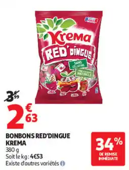 Auchan KREMA BONBONS RED'DINGUE offre