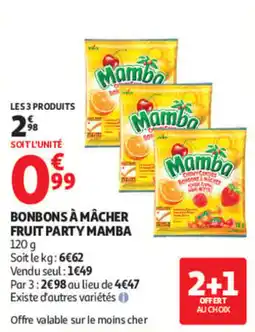 Auchan Mamba Bonbons à mâcher offre