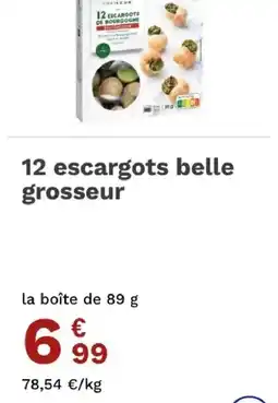Picard TRAITEUR 12 escargots de Bourgogne offre