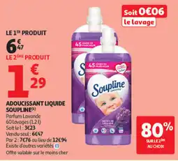 Auchan Soupline Adoucissant liquide offre