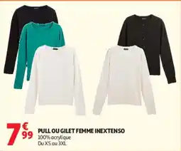Auchan INEXTENSO PULL OU GILET FEMME offre