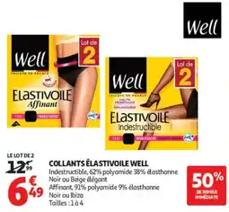 Auchan Well Collants Élastivoile offre