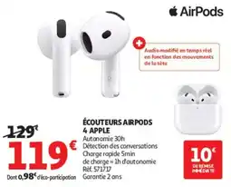 Auchan APPLE ÉCOUTEURS AIRPODS offre
