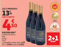 Auchan Rasteau AOP La Font aux Grives offre