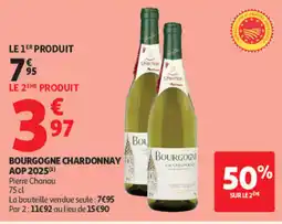Auchan Pierre chanau bourgogne chardonnay offre