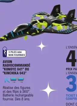 Jouet E.Leclerc KINCHIKA AVION RADIOCOMMANDÉ offre