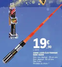 Jouet E.Leclerc STAR WARS SABRE LASER ÉLECTRONIQUE DARK VADOR offre